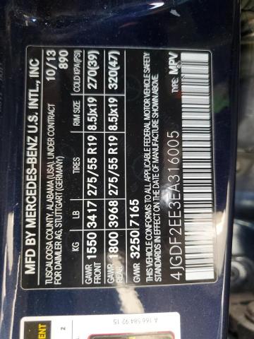 4JGDF2EE3EA316005 Mercedes-Benz GL 350 BLU