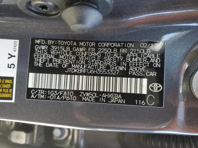 JTDKBRFU6H3553327 Toyota 2zr-fxe,1nm