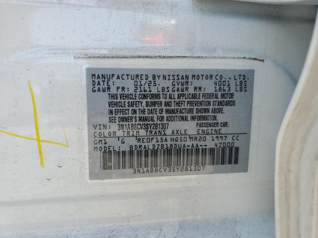 3N1AB8CV3SY281307 Nissan Sentra