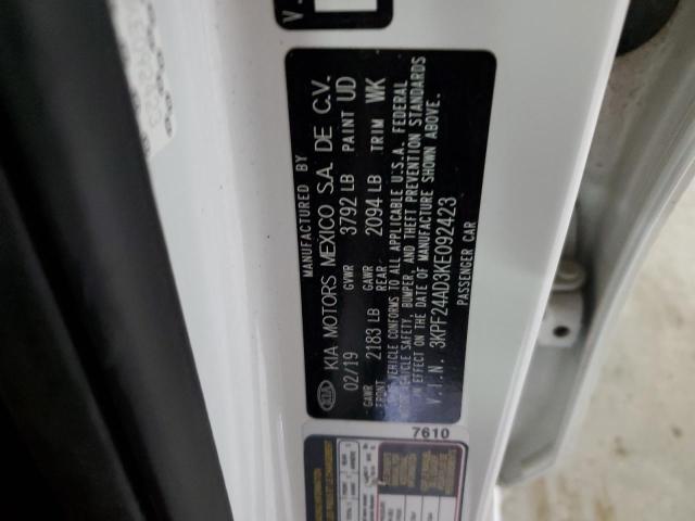 3KPF24AD3KE092423 KIA FORTE FE