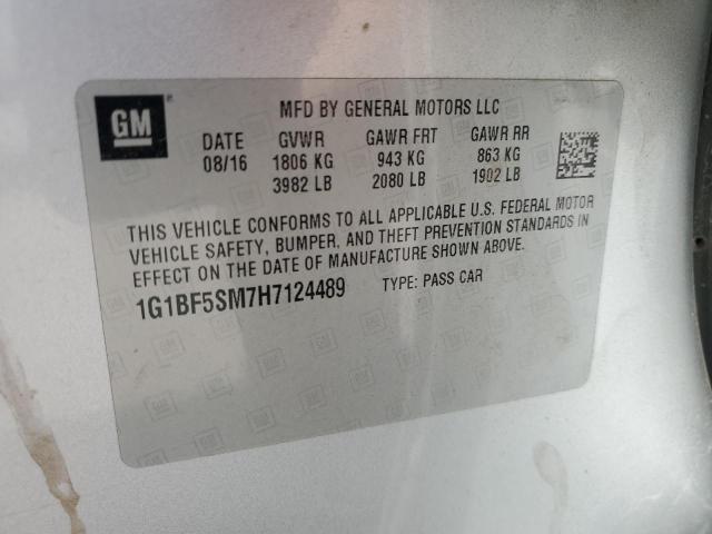 1G1BF5SM7H7124489 Chevrolet CRUZE PREM
