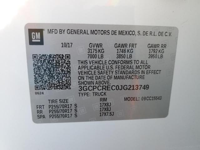 3GCPCREC0JG213749 Chevrolet l83 - sidi: spark ignited direct injection, vvt: variable valve timing, afm, e85 max, alum