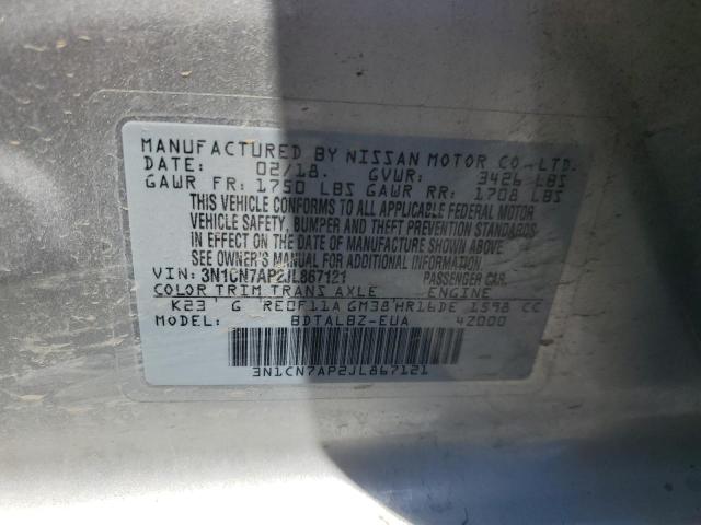 3N1CN7AP2JL867121 Nissan 2018