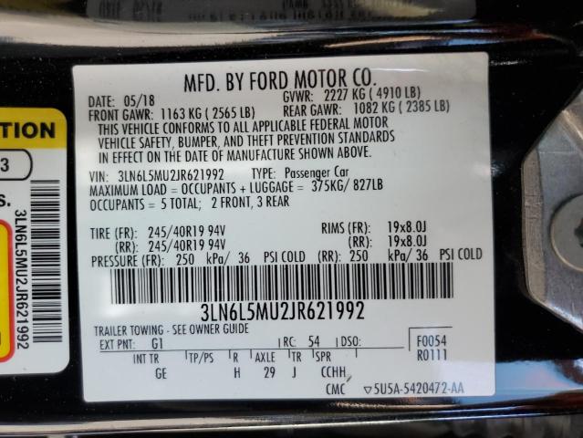 3LN6L5MU2JR621992 Lincoln 2.0l 4v atk