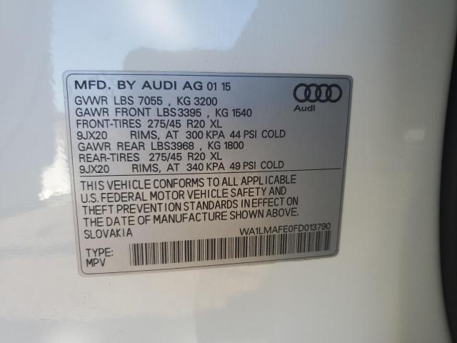 WA1LMAFE0FD013790 Audi 2015