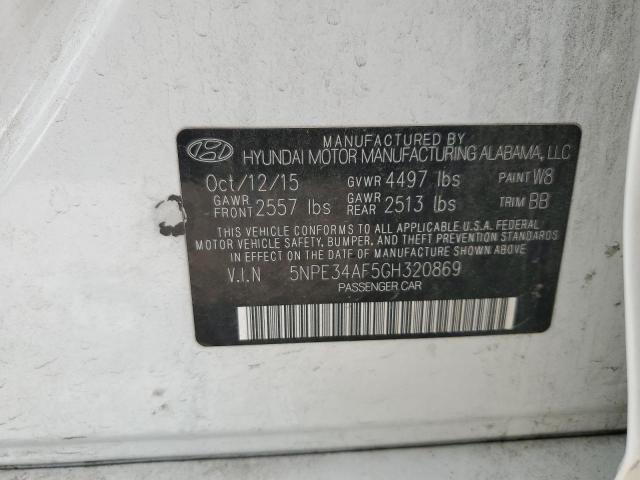 5NPE34AF5GH320869 Hyundai SONATA SPO