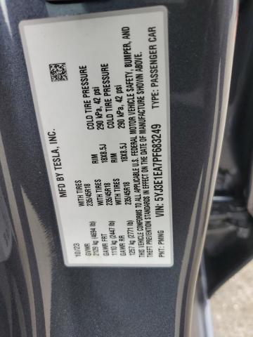 5YJ3E1EA7PF683249 Tesla 2023