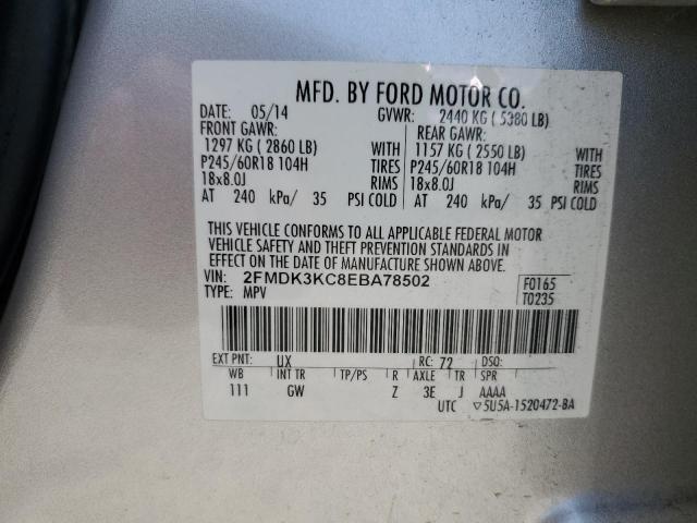 2FMDK3KC8EBA78502 Ford 2014