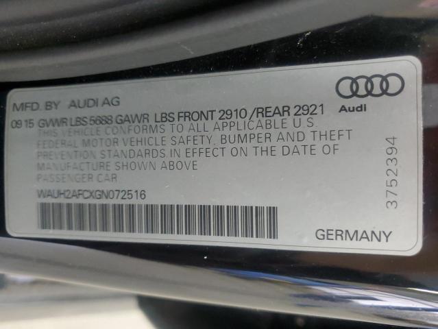 WAUH2AFCXGN072516 Audi S6