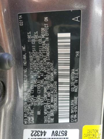 5TDYK3DCXES459348 Toyota 2gr-fks