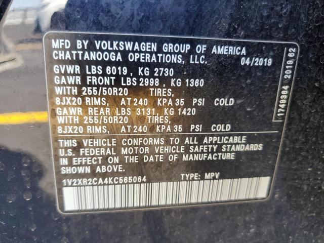 1V2XR2CA4KC565064 Volkswagen ATLAS SE