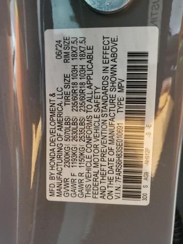 7FARS6H83SE010691 Honda lfc3