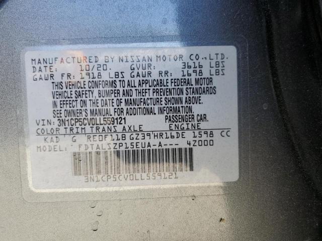 3N1CP5CV0LL559121 Nissan 2020