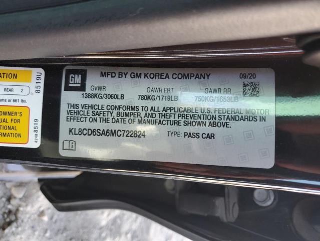 KL8CD6SA6MC722824 Chevrolet SPARK 1LT