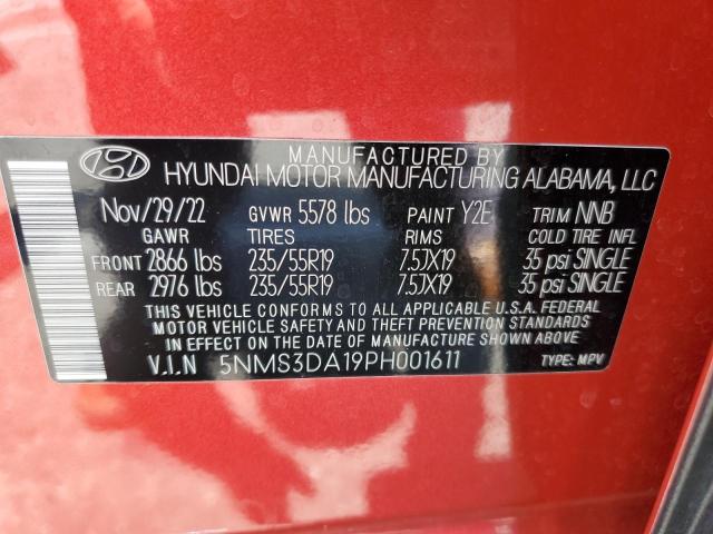 5NMS3DA19PH001611 Hyundai t-gdi gamma ii
