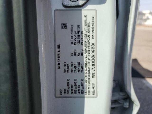 5YJ3E1EB6MF073590 Tesla MODEL 3