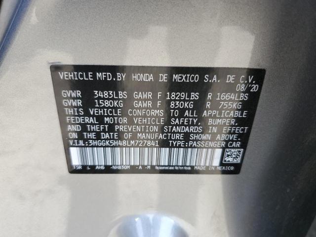 3HGGK5H48LM727841 Honda l15b1