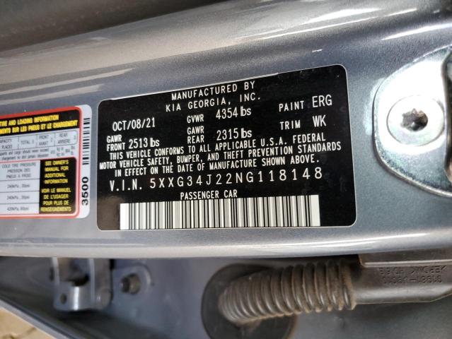 5XXG34J22NG118148 KIA t-gdi gamma ii