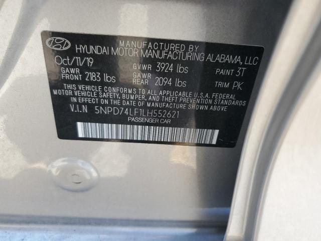 5NPD74LF1LH552621 Hyundai mpi nu