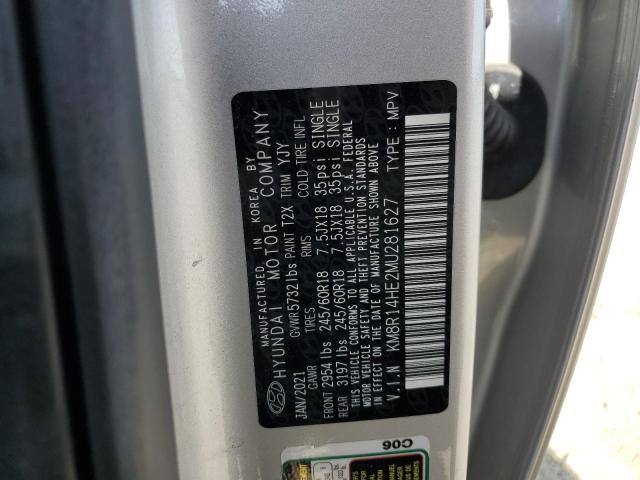 KM8R14HE2MU281627 Hyundai Palisade S