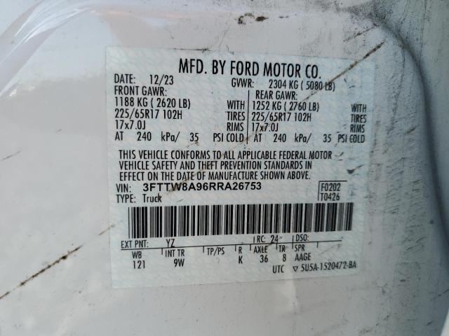 3FTTW8A96RRA26753 Ford MAVERICK X
