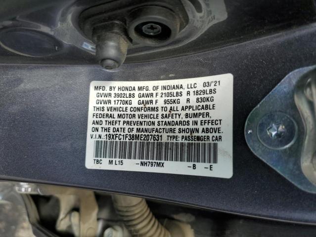 19XFC1F38ME207631 Honda l15b7
