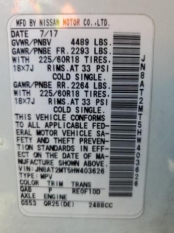 JN8AT2MT5HW403626 Nissan ROGUE S