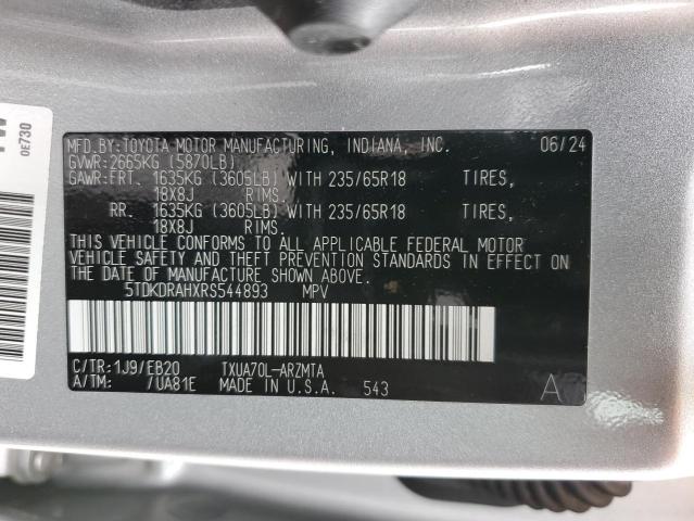 5TDKDRAHXRS544893 Toyota t24a-fts