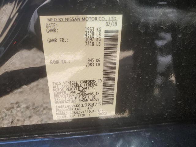 1N4BL4EV4KC198875 Nissan 2019