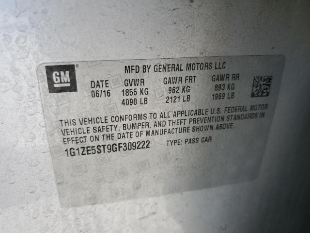 1G1ZE5ST9GF309222 Chevrolet MALIBU LT