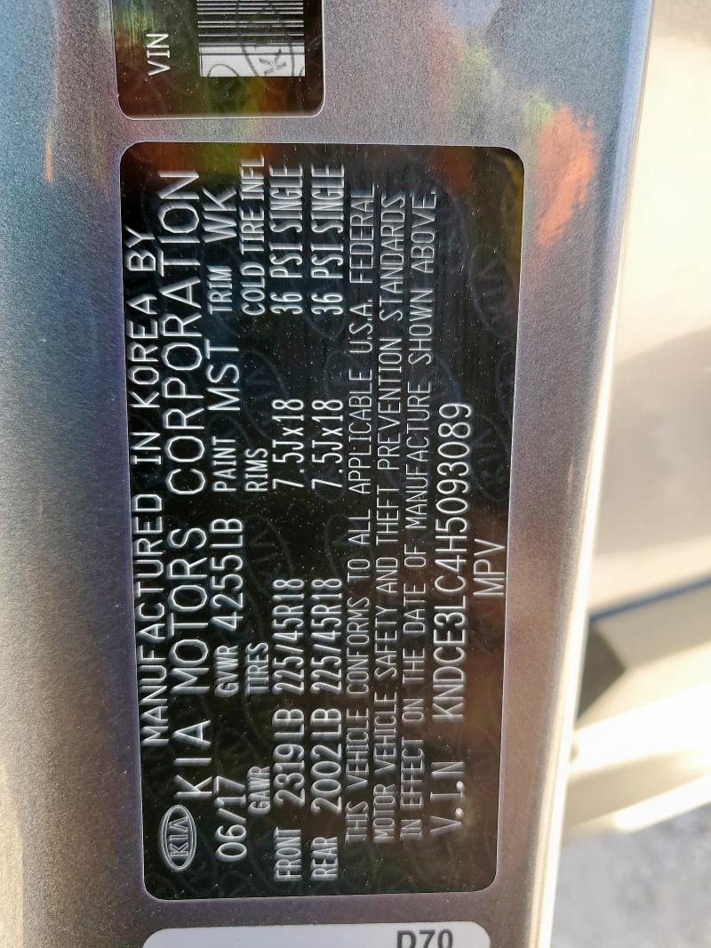 KNDCE3LC4H5093089 KIA gdi