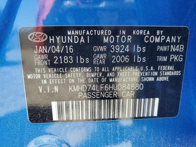 KMHD74LF6HU084880 Hyundai 2017