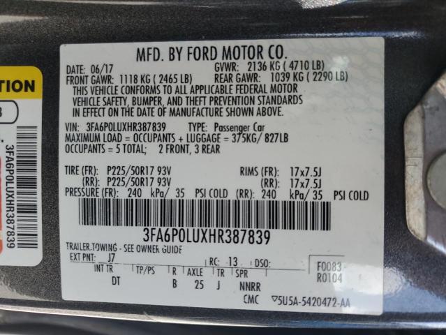 3FA6P0LUXHR387839 Ford 2.0l 4v atk hev