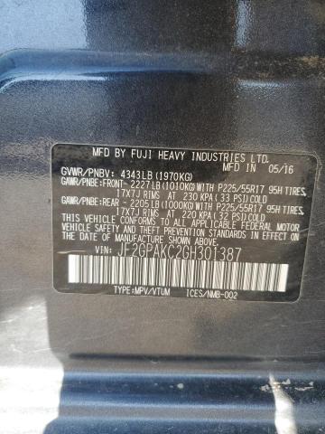 JF2GPAKC2GH301387 Subaru Crosstrek