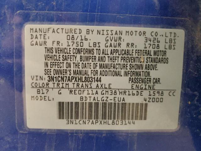 3N1CN7APXHL803144 Nissan 2017