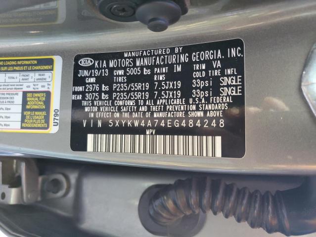 5XYKW4A74EG484248 KIA gasoline 3.3 v6 gdi lambda ii