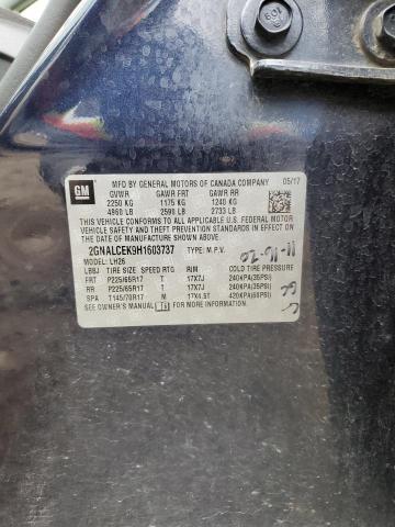 2GNALCEK9H1603737 Chevrolet EQUINOX LT