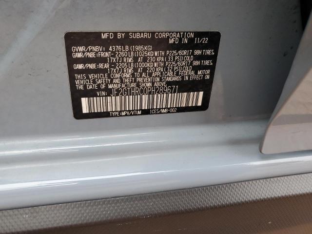 JF2GTHRC0PH289671 Subaru na