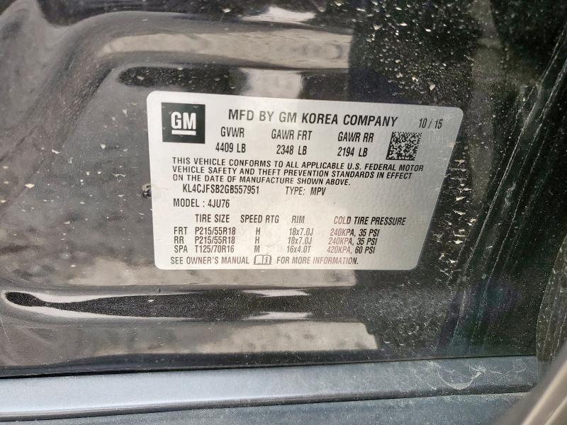 KL4CJFSB2GB557951 Buick ENCORE CON