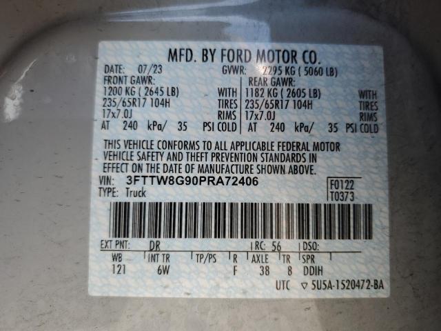 3FTTW8G90PRA72406 Ford MAVERICK X