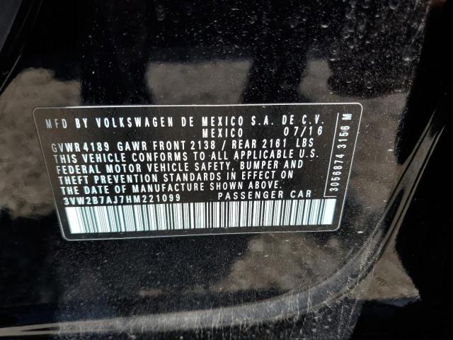 3VW2B7AJ7HM221099 Volkswagen JETTA S