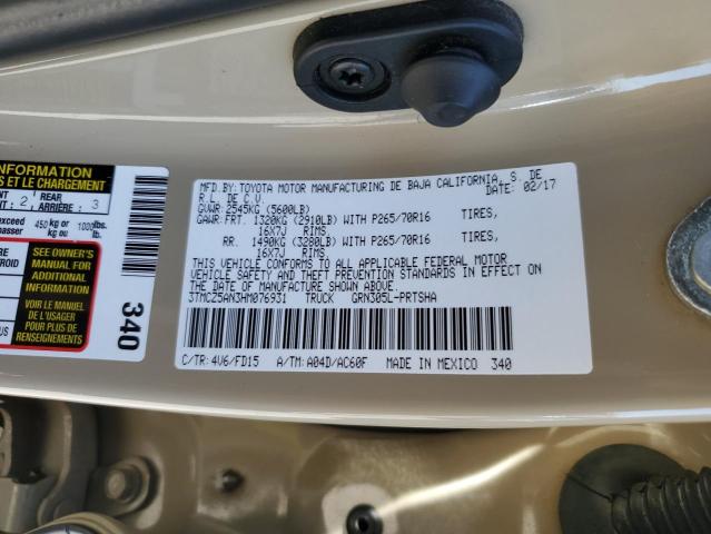 3TMCZ5AN3HM076931 Toyota 2gr-fks