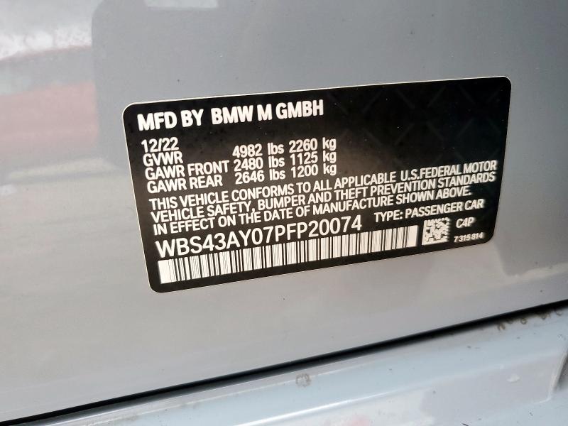 WBS43AY07PFP20074 BMW M3 Competi