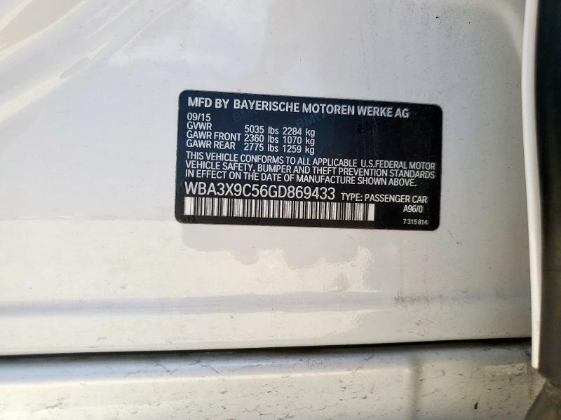 WBA3X9C56GD869433 BMW 335i