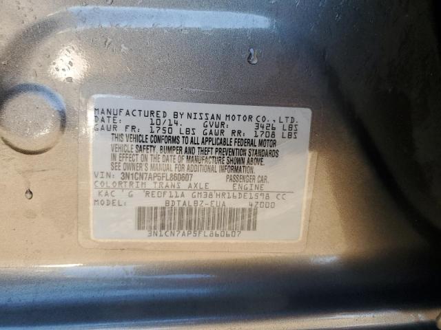 3N1CN7AP5FL860607 Nissan 2015