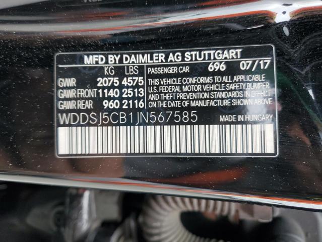 WDDSJ5CB1JN567585 Mercedes-Benz m133