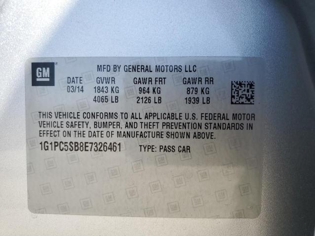 1G1PC5SB8E7326461 Chevrolet CRUZE LT