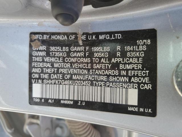 SHHFK7G46KU203452 Honda CIVIC SPOR