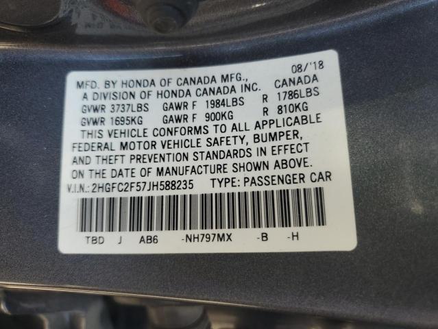 2HGFC2F57JH588235 Honda k20c2