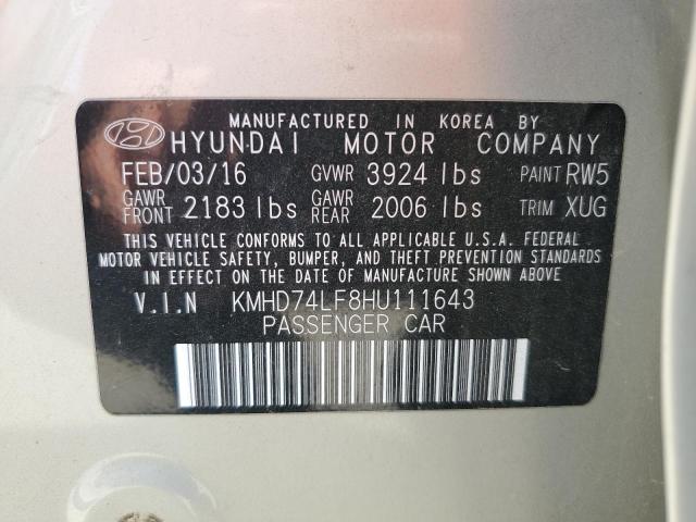 KMHD74LF8HU111643 Hyundai Elantra